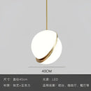 Spherical white and gold lustre led pendant light living room