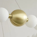 Spiral brass led chandelier with frosted acrylic dining room light