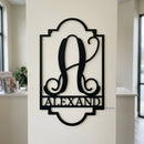 Custom Metal Wall Art - Personalized Split Letter Name Monogram Sign
