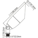 Spot Light Outdoor Fixture with Long Shroud – Die-Cast Brass for MR16