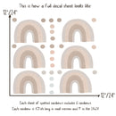 Pale Pink Rainbows - Fabric Nursery Wall Art Decals