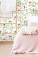 Spring Garden Pink Flowers Wallpaper