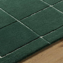 Siarl Green Checkered Area Rug
