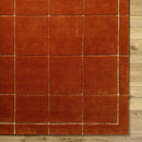 Siarl Burnt Orange Checkered Area Rug