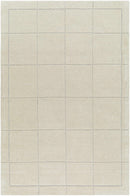 Siarl Cream Checkered Area Rug