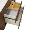 James Martin Myrrin 60" Double Bathroom Vanity, Mid-Century Walnut