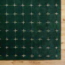 Sanvi Green Tufted Hand Tufted Wool Area Rug