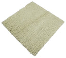Square 3x3 Beige Wool Shag Handmade Felted Rug | SHA1