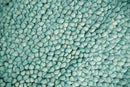 Square 3x3 Blue Wool Shag Handmade Felted Rug | SHA2