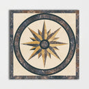 Square Aluminum Backed Multi Finish North Star Marble Medallions 24