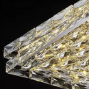Square gold crystal led ceiling lights for living room
