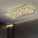 Square gold crystal led ceiling lights for living room
