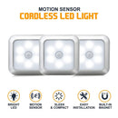 Square & PIR Motion Sensor Light for Closet with Battery