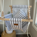 Indoor High Back Baby & Toddler Swing-Wide Black Ticking Stripe