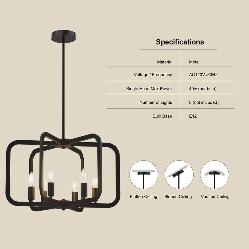 Electronic Candle Chandelier Light Fixture