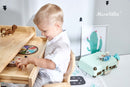 Mesasilla Primary Adjustable Table Set - with drawer-Bear  Car Rabbit  Star - Height Adjustable
