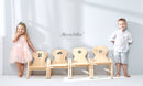 Mesasilla Primary Adjustable Table Set - with drawer-Bear  Car Rabbit  Star - Height Adjustable