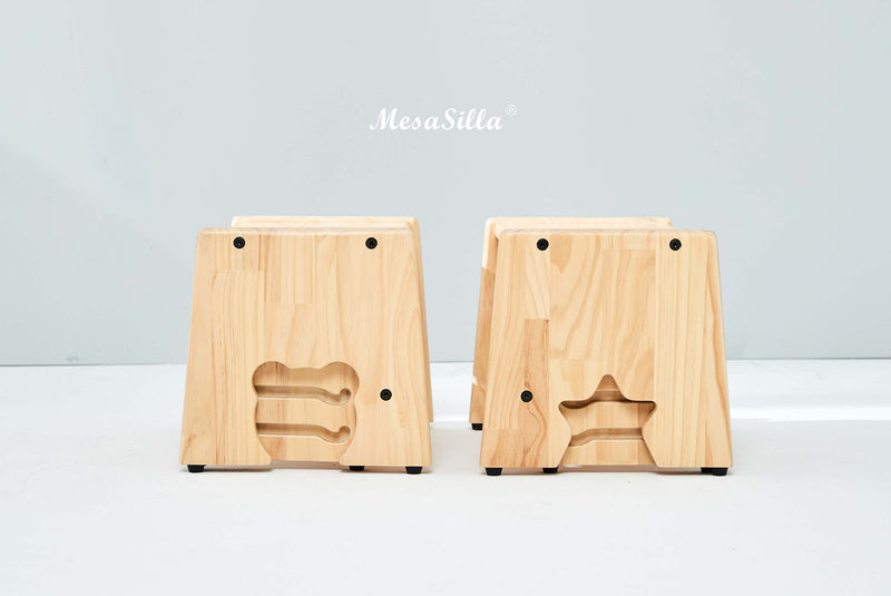 Mesasilla 2 Step Stool - Lightweight & Sturdy with Anti-Slip, Animal-Shaped Cutouts - Solid Wood Construction