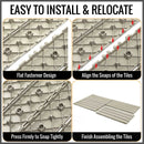 Deck Tiles - BEIGESLAT - Interlocking PP Flooring - High End Polypropylene | 100% Recyclable | DECKO Lite (24" x 12" x 0.78" tile)