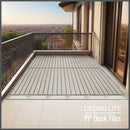 Deck Tiles - BEIGESLAT - Interlocking PP Flooring - High End Polypropylene | 100% Recyclable | DECKO Lite (24" x 12" x 0.78" tile)