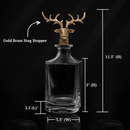 Gold Stag Deer Decanter