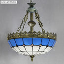 Brass Stained Glass Pendant Light for Kitchen
