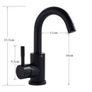 Modern brushed stainless steel bathroom sink faucet
