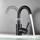 Modern brushed stainless steel bathroom sink faucet