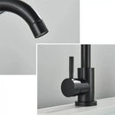 Modern brushed stainless steel bathroom sink faucet