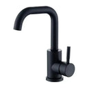 Modern brushed stainless steel bathroom sink faucet