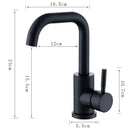 Modern brushed stainless steel bathroom sink faucet