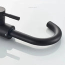 Modern brushed stainless steel bathroom sink faucet
