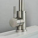 Modern brushed stainless steel bathroom sink faucet
