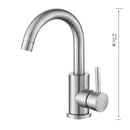 Modern brushed stainless steel bathroom sink faucet