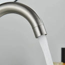 Modern brushed stainless steel bathroom sink faucet