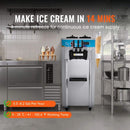 Stainless Steel Commercial 21-31 L/H 3-Flavor Soft Serve Ice Cream Machine Maker (SAK65291)