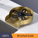 Stainless steel glass rinser with black spiderweb drain for kitchen