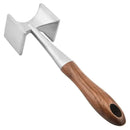 Stainless steel meat tenderizer with wood handle kitchen mallet