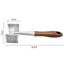 Stainless steel meat tenderizer with wood handle kitchen mallet