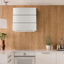Akicon 30" Stainless Steel Wall Mount Range Hood, 3 Stacks Kitchen Hood with 600 CFM Vent Motor