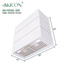 Akicon 30" Stainless Steel Wall Mount Range Hood, 3 Stacks Kitchen Hood with 600 CFM Vent Motor