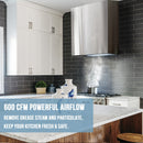 Akicon 36" Stainless Steel Wall Mount Range Hood Modern Box with 600 CFM Vent Hood