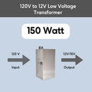Stainless Steel Volt Transformer| 120V to Multi-Tap 12V/13V or 12V/15V AC