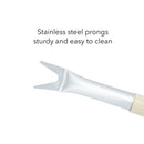 Aluminum 17.5 inch Pizza Spinner Turning Fork with Wooden Handle (2-Pack), Pizza Turner, Pizza Bubble Popper - Outdoor Pizza Oven Accessories