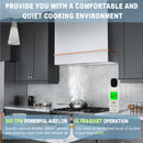 Akicon 36" Stainless Steel Wall Mount Range Hood with 600 CFM Vent Hood