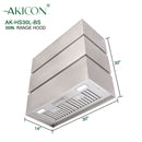 Akicon 30" Stainless Steel Wall Mount Range Hood, 3 Stacks Kitchen Hood with 600 CFM Vent Motor