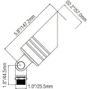 Standard Brass Outdoor Light Fixtures with MR16 Support and 72" Wire