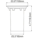 Standard MR16 In Ground Lights Made with PVC Body and Solid Brass Top