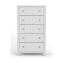 Stapleton Five Drawer Chest, White