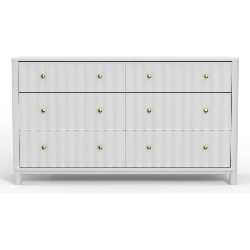 Stapleton Six Drawer Dresser, White